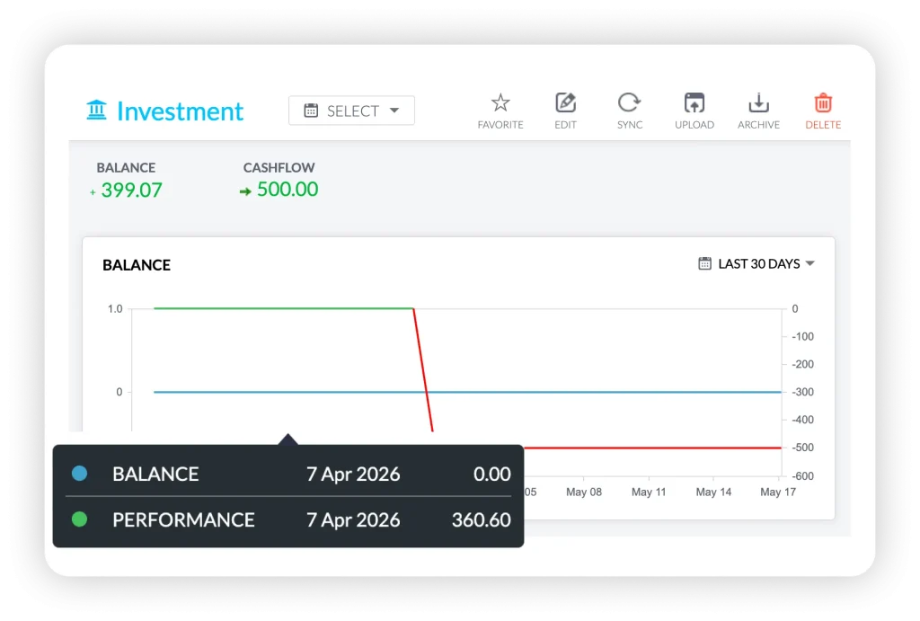 investments screenshot